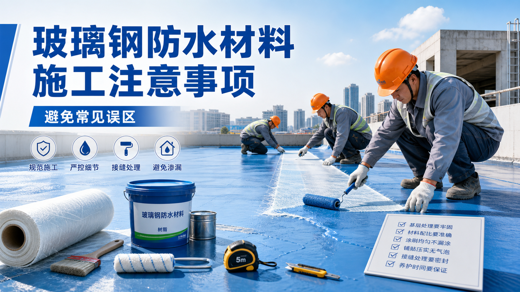玻璃钢防水材料施工注意事项，避免常见误区 那曲 版